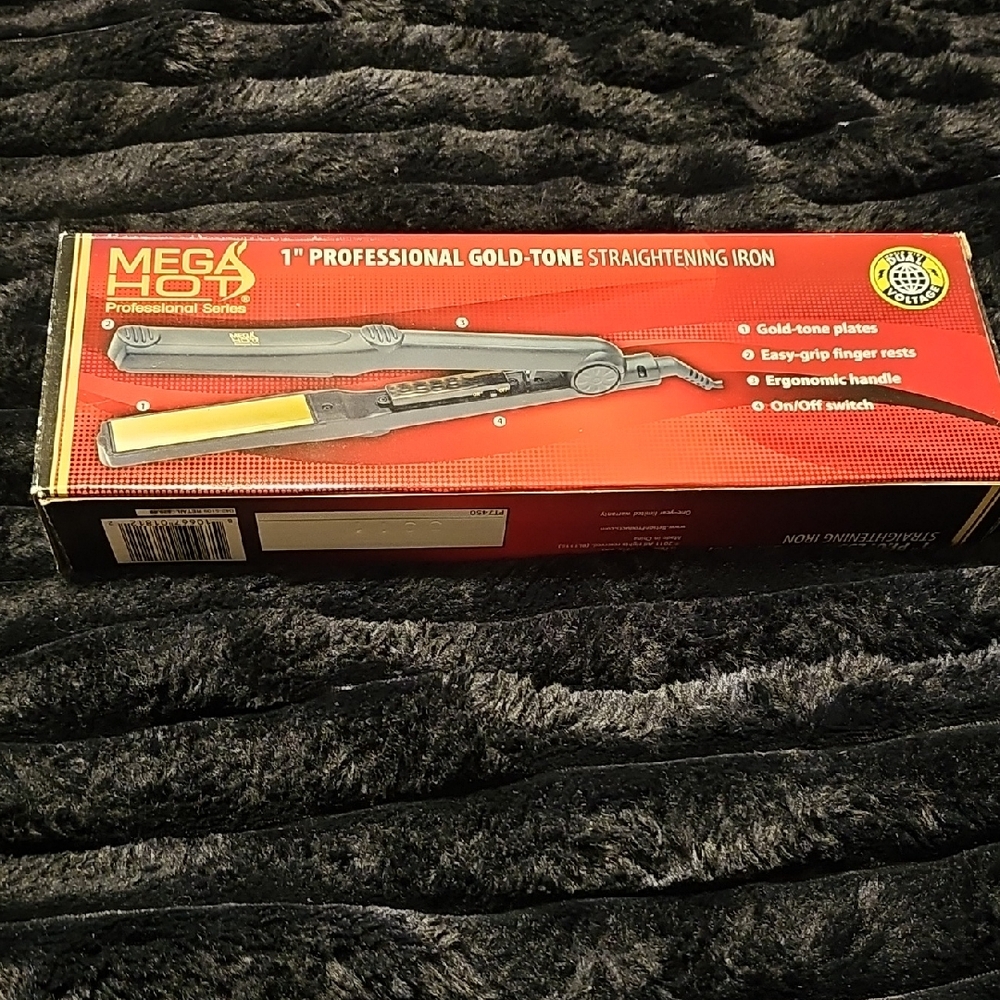 Mega Hot Gold-Tone Straightening Iron
